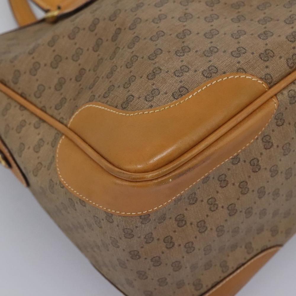 GUCCI Micro GG Supreme Hand Bag PVC 2way Beige Gold 002 123 0033 Auth 118246 - Picture 8 of 16
